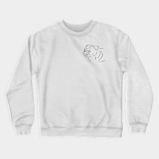 Pug dog line drawing Crewneck Sweatshirt